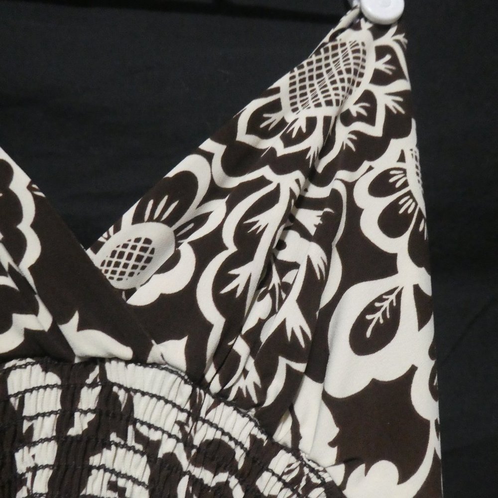 JESSICA | small | Made In Canada | Brown Floral Dress | Tie Back | NWOT - Picture 4 of 11